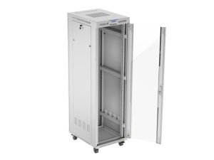 Communication cabinet Lanberg rack cabinet 19" free-standing 42U/600x800 (flat pack) with glass door lcd gray v2