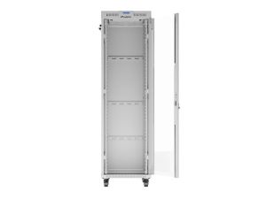 Communication cabinet Lanberg rack cabinet 19" free-standing 42U/600x800 (flat pack) with glass door lcd gray v2
