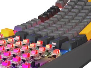 Keyboard Genesis Gaming Keyboard Thor 230 TKL Anchor Gray Negative US RGB Mechanical Outemu Red