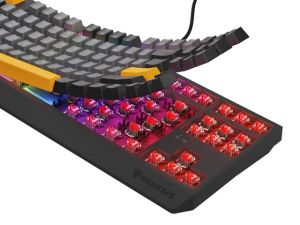 Keyboard Genesis Gaming Keyboard Thor 230 TKL Anchor Gray Negative US RGB Mechanical Outemu Red