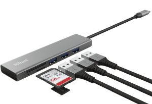 USB hub TRUST Halyx Fast USB-C Hub & Card Reader