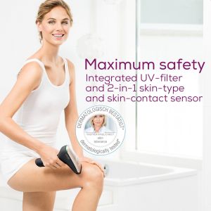 Photoepilator Beurer IPL 8800 Velvet Skin Pro Hair-remover, battery powered, Auto flash, 4.5 cm2, 1 attachment 2 cm2, 600,000 pulses, safe skin sensor, UV filter, 6 energy levels, black