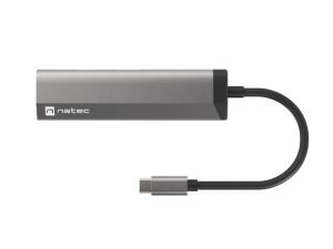 Docking station Natec Fowler Multiport Adapter 4 in 1, 2xUSB 3.0 HUB, HDMI 4K, USB-C PD, Slim