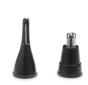 Beurer MN2X Precision trimmer, Incl. 3 attachments for trimming and shaping eyebrows, nose and ear hairs, High-quality stainless steel attachments, (IPX4), Battery-powered, Incl. protective cap, cleaning brush and storage bag