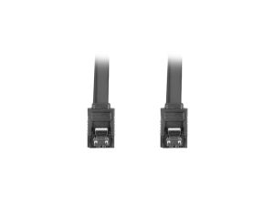 Cable Lanberg SATA DATA III (6GB/S) F/F cable 30cm metal clips, black