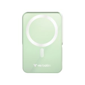 Verbatim Charge 'n' Go Power Bank with Stand Magnetic Wireless 10000mAh Green