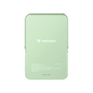 Verbatim Charge 'n' Go Power Bank with Stand Magnetic Wireless 10000mAh Green