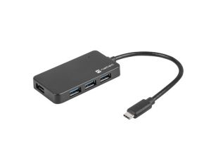 USB hub Natec usb 3.0 hub silkworm 4-ports black usb-c