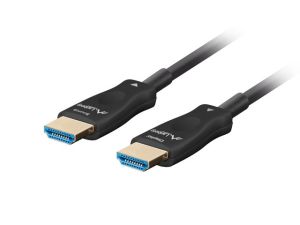 Cable Lanberg HDMI M/M v2.1 cable 20m optical black aoc