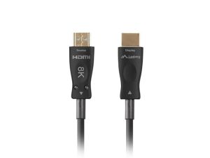 Cable Lanberg HDMI M/M v2.1 cable 20m optical black aoc