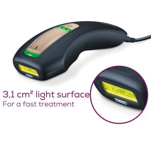 Photoepilator Beurer IPL 5800 PureSkin Pro Hair-remover, Auto flash, 3.1 cm2, 600,000 pulses, safe skin sensor, UV filter, 3 energy levels, black