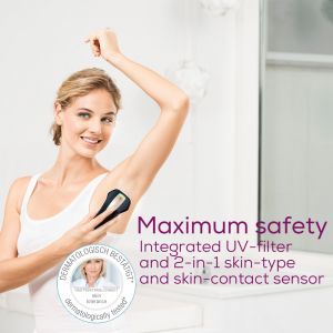 Photoepilator Beurer IPL 5800 PureSkin Pro Hair-remover, Auto flash, 3.1 cm2, 600,000 pulses, safe skin sensor, UV filter, 3 energy levels, black