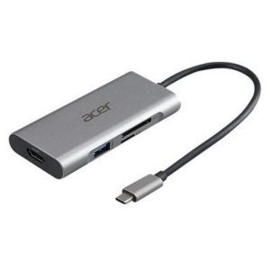 Docking station Acer 7in1 Type C dongle: 1 x HDMI, 3 x USB3.2, 1 x SD/TF, 1 x PD, Up to 5Gbps Data transmission speed