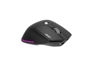 Acer Easy Fit Wireless Mouse, RF 2.4 GHz dongle, Bluetooth 5.0, Wired, 6 buttons, DPI 4000, 122 g, Black with RGB strip