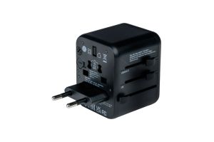 Adapter Verbatim UTA-02 Universal Travel Adapter with 1 x USB-C PD 20W / 1 x USB-A QC 3.0