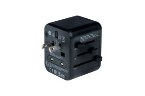 Adapter Verbatim UTA-02 Universal Travel Adapter with 1 x USB-C PD 20W / 1 x USB-A QC 3.0