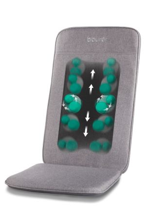 Massager Beurer MG 202 Shiatsu seat cover, Extra-light & slim back cover; 4-head massage system; Modern design and high-quality materials; LED lights; One-button operation