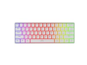 Keyboard Genesis Mechanical Gaming Keyboard Thor 660 G2 Wireless RGB Backlight WHITE GATERON RED