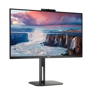 Монитор AOC 24V5CW/BK, 23.8" IPS WLED, 1920x1080@75Hz, 4ms GtG, 1ms MPRT, 300cd m/2, 1000:1, DCR 20M:1, FreeSync, FlickerFree, Low Blue Light, 5Wx2, 2MP Windows Hello, Tilt, Height Adjust, Pivot, Swivel, HDMI, DP, USB hub
