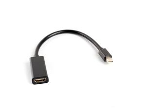 Adapter Lanberg adapter display port mini (m) -> HDMI (f), 20cm cable, black