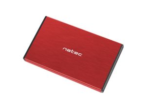 Natec External HDD/SSD Enclosure Rhino Go SATA 2.5" USB 3.0 Red