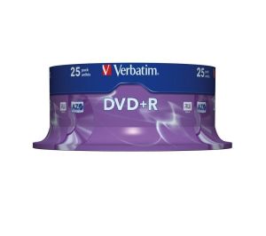 Media Verbatim DVD+R AZO 4.7GB 16X MATT SILVER SURFACE (25 PACK)
