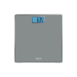 Scale Tefal PP1500V0, Classic Grey, glass platform (31x31cm), 160Kg / 100g, on/off, slim (21mm), display (75x30), back light display, 2 x AAA battery included