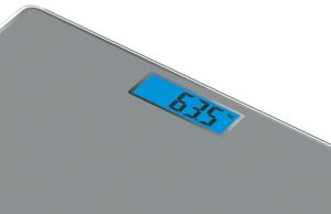 Scale Tefal PP1500V0, Classic Grey, glass platform (31x31cm), 160Kg / 100g, on/off, slim (21mm), display (75x30), back light display, 2 x AAA battery included