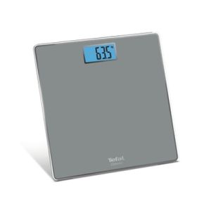 Scale Tefal PP1500V0, Classic Grey, glass platform (31x31cm), 160Kg / 100g, on/off, slim (21mm), display (75x30), back light display, 2 x AAA battery included