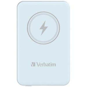 External battery Verbatim MCP-5BE Power Pack 5000 mAh with UBS-C® PD 20W / Magnetic Wireless Charging 15W Blue