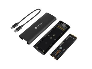 Hard drive enclosure Natec External SSD Enclosure Rhino M.2 NVME Lite USB-C 3.1 GEN 2 Aluminum