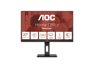 Монитор AOC 27E3QAF, 27" IPS WLED, 1920x1080@75Hz, 4ms GtG, 300cd m/2, 1000:1, 20M:1 DCR, Adaptive Sync, FlickerFree, Low Blue Light, 2Wx2, Tilt, Height Adjust, Pivot, Swivel, D-SUB, HDMI, DP
