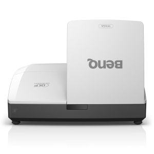 Multimedia projector BenQ MW855UST+, DLP, WXGA (1280x800), Ultra Short-throw, 3500 ANSI Lumens, Contrast 10000:1, Vertical lens shift, HDMI 2.0 x2, RJ45, VGA in x1, VGA out, Audio In/Out, RCA, 10W Speaker x2, Wall mount included, Optional Qcast and Inter