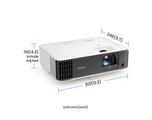 Multimedia projector BenQ TK700ST DLP, 4K UHD (3840x2160), HDR, Ultra-fast 4ms, 10K:1, 3000 AL, 1.2x Zoom, Keystone 2D, Console Gaming, 2xHDMI, USB, RS232, Speaker 5W, eARC, Dolby Atmos, Audio out, 28dB (Eco)