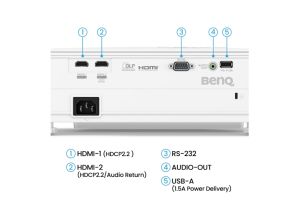 Multimedia projector BenQ TK700ST DLP, 4K UHD (3840x2160), HDR, Ultra-fast 4ms, 10K:1, 3000 AL, 1.2x Zoom, Keystone 2D, Console Gaming, 2xHDMI, USB, RS232, Speaker 5W, eARC, Dolby Atmos, Audio out, 28dB (Eco)