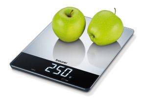 Scale Beurer KS 34 XL kitchen scale; Stainless steel weighing surface; Magic LED; 15 kg / 1 g