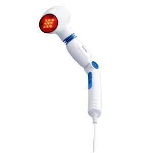 Massager Beurer MG 40 infrared massager; Soothing vibration massage; Rotating massage head and 3-way adjustable handle; Infrared heat; 3 function levels; 4 interchangeable massage attachments