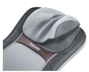 Massager Beurer MG 295 HD 3D Shiatsu seat cover black, 3D back massage, 2 rotating Shiatsu neck massage, Movement along the spine, 3 individually selectable massage areas, 2 speed settings, Leather-effect surface washable PU, Washable mesh cover for neck 
