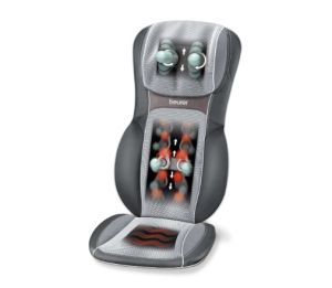 Massager Beurer MG 295 HD 3D Shiatsu seat cover black, 3D back massage, 2 rotating Shiatsu neck massage, Movement along the spine, 3 individually selectable massage areas, 2 speed settings, Leather-effect surface washable PU, Washable mesh cover for neck 