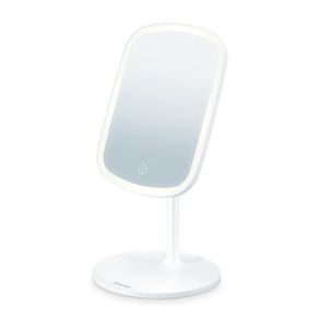 Cosmetic mirror Beurer BS 47 Illuminated cosmetics mirror with practical magnetic holder, touch-sensor, 3 different light options, 3 adjustable light intensities, Extra-large mirror surface - 21 cm, Bright LED light with 33 LEDs