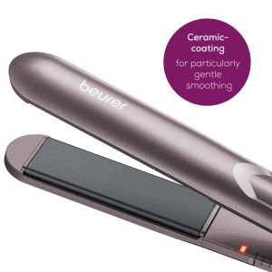 Press Beurer HS 15 Hair straightener, Ceramic coating, Quick heating, Spring-mounted hot plates, Automatic switch-off after 30 minutes, Transport lock
