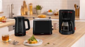 Електрическа кана Bosch TWK3M123, MyMoment Plastic Kettle, 2400 W, 1.7 l, Cup indicator, Limescale filter, Triple safety function, Black