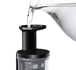 Сокоизстисквачка Bosch MESM731M, Slow juicer VitaExtract 150 W, 55 rpm, 1 speed + reverse function, tritan screw, MixControl lever, juice container 1 l, pulp container 1,3l, 3 filters (fine, coarse and sorbet), black / brushed s/s