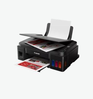 Canon PIXMA G3410 All-In-One Inkjet Multifunction Device, Black + Canon GI-490 BK