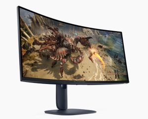 Monitor Dell Alienware AW3425DWM, 34" Curved WQHD LED AG 21:9, VA, 1ms GTG, 3000:1, 400 cd/m2, 3440x1440, 180 Hz, 95% DCI-P3, HDR, VRR, AMD FreeSync, VESA AdaptiveSync, HDMI, DP, USB 5Gbps, PIP, PBP, Height Adjustable, Pivot, Tilt, Black