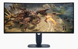 Monitor Dell Alienware AW3425DWM, 34" Curved WQHD LED AG 21:9, VA, 1ms GTG, 3000:1, 400 cd/m2, 3440x1440, 180 Hz, 95% DCI-P3, HDR, VRR, AMD FreeSync, VESA AdaptiveSync, HDMI, DP, USB 5Gbps, PIP, PBP, Height Adjustable, Pivot, Tilt, Black