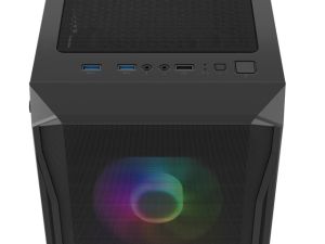 Carcasă Fury PC Shobo SH4F RGB Midi Tower, fereastră, neagră