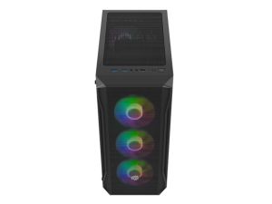 Carcasă Fury PC Shobo SH4F RGB Midi Tower, fereastră, neagră