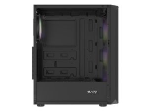 Carcasă Fury PC Shobo SH4F RGB Midi Tower, fereastră, neagră