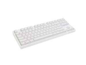 Keyboard Genesis Gaming Keyboard Thor 404 TKL White RGB Backlight US Layout Yellow Switch